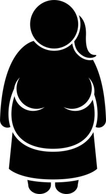 Farklı vücut ölçülerinde ve yükseklik simgelerinde kadınlar ve kızlar. Çubuk figürleri ortalama, uzun, kısa, şişman ve ince kadın figürlerini betimler..