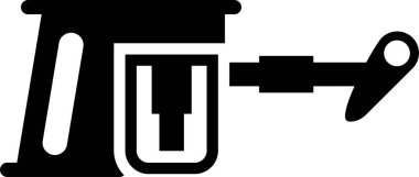 Çöp süpürgesinin minimalist vektör illüstrasyonu 