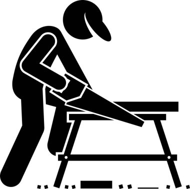 Marangoz atölyede çalışma tezgahı ve ekipman kullanıyor.