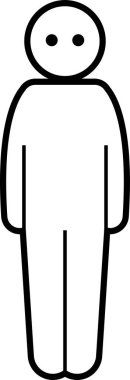 negatif kişilik simgesi, vektör illüstrasyonu