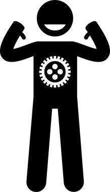 Pozitif kişilik simgesinin vektör çizimi 