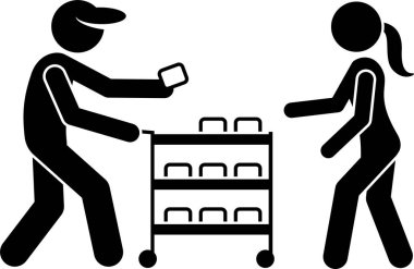 Broşür dağıtma kavramının minimalist vektör illüstrasyonu 
