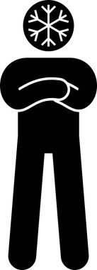 Kötü karakterin minimalist vektör çizimi