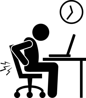 Vücut Ağrısı Kişileri Simgesi Simgesi Resim Grafiği