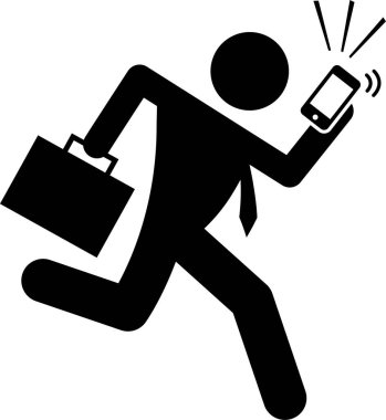 Başarısız iş adamının minimalist vektör çizimi