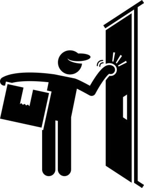 lojistik konsept simgesi, vektör illüstrasyonu