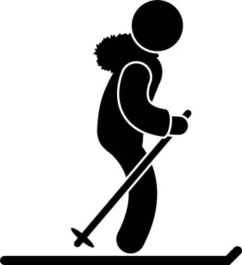 Kış etkinliği kavramının minimalist vektör illüstrasyonu 