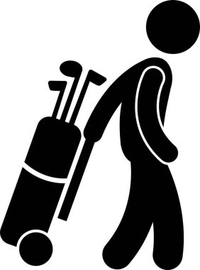 Golf kavramının minimalist vektör illüstrasyonu 