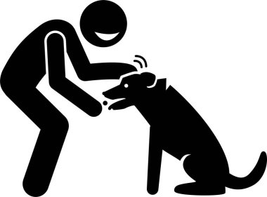 Köpek temel eğitim konseptinin minimalist vektör çizimi 