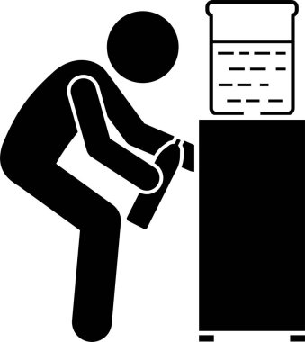 Başarılı İşadamı Çubuk Şekil Resim Simgelerini Durdurdu