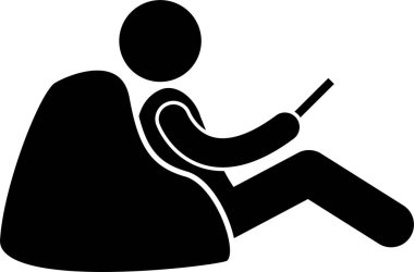 Home House Entertainment Electronic Appliances Stick Figürü Pictogram Simgeleri