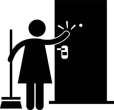 Otel Hizmetleri Resepsiyonisti Belboy Hizmetçi İşçi Müşteri Konuğu Çubuk Şekil Resim Simgesi