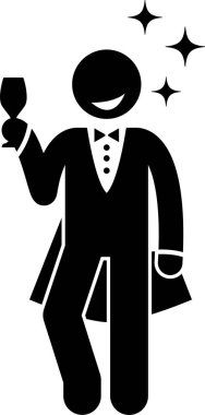 Pozitif kişilik simgesinin vektör çizimi 