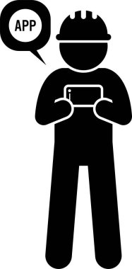 İnşaat uygulaması kavramının minimalist vektör illüstrasyonu 