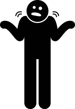 negatif kişilik simgesi, vektör illüstrasyonu