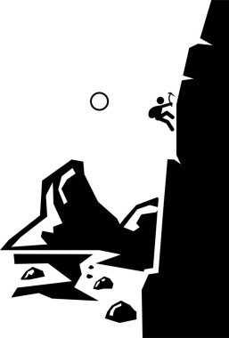 Minimalist vektör illüstrasyonu, ekstrem spor kavramı