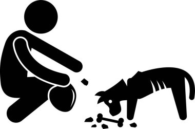 Serseri köpek konseptinin minimalist vektör illüstrasyonu  