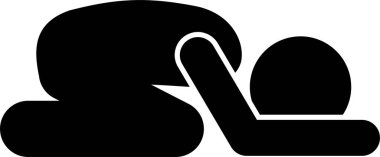 Erkek Temel Duruş Oturan Oturan Simge Simgesi Resim Grafiği