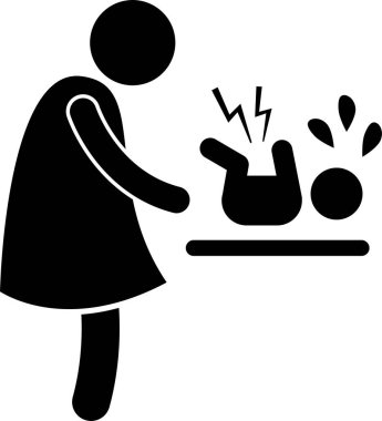 Minimalist vektör illüstrasyonu, bebek sağlığı kavramı