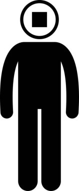 erkek duygu simgesi, vektör illüstrasyonu