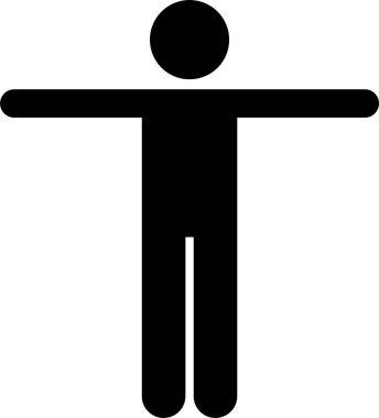 Çeşitli Ayakta Duruş Pozisyonları İnsan Adam Şekil Yapıştırıcı Resim Simgeleri Yapıştırıyor 