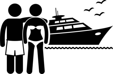 Zengin insanların minimalist vektör çizimi