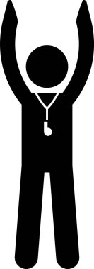 Futbol simgesini oynayan kişinin vektör illüstrasyonu