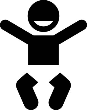 Minimalist vektör illüstrasyonu, bebek sağlığı kavramı