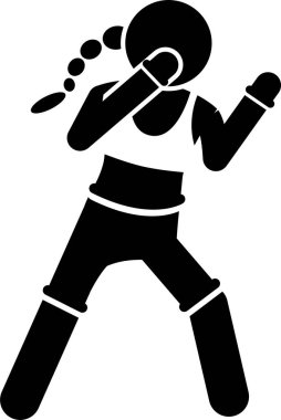 Karışık dövüş sanatları konseptinin minimalist vektör illüstrasyonu