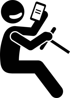 negatif kişilik simgesi, vektör illüstrasyonu