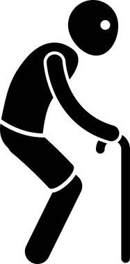 Minimalist vektör çizimi, alzheimer, bunama kavramı