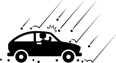 minimalist vektör illüstrasyonu, hava durumu kavramı