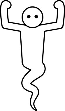 Hayalet pozları ve duruşları. Beyaz ruh ve ruhu farklı eylem ve duygularla tasvir eden simgeler..