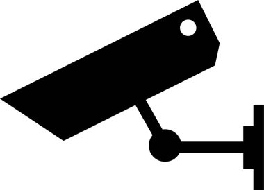 Sabit CCTV, Güvenlik Kamerası Simge Vektör Şablonu Çizim Tasarımı