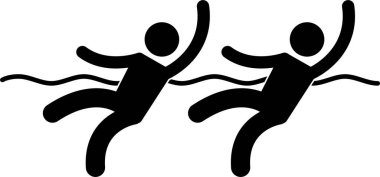 Yüzme havuzu kavramının minimalist vektör illüstrasyonu  