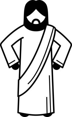 İsa Mesih temel duruş, duruş ve hareketler. İsa 'nın farklı jestleri, duyguları, ifadeleri ve duyguları olan figürlü figürü..