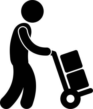 lojistik konsept simgesi, vektör illüstrasyonu