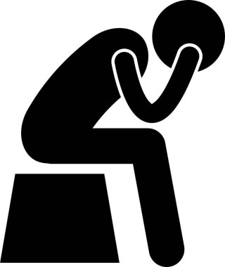 İnsan Hayatı İntihara meyilli İntihar Umutsuz Ölüm Stres Üzgün Simge Simgesi Simgesi