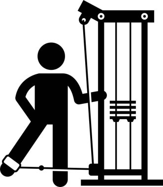 Bacak ve kalça egzersizleri, kas geliştirme çubuğu figürleri. Sanatsal çalışmalar ağırlık antrenmanlarını betimler. Bacaklar ve kalça kasları için spor aletleri kullanım talimatları ve adımlarla..