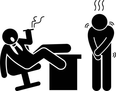 Stajyer Stajyer Stajyer Yeni Personel Ofis İşyeri Piktogramı 