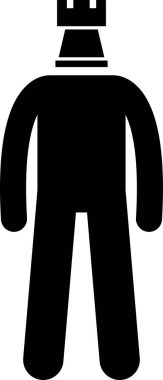 Erkek karakter kavramının minimalist vektör illüstrasyonu 