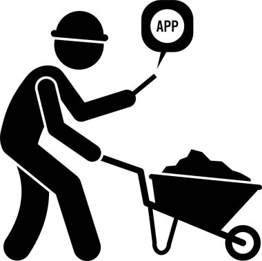 İnşaat uygulaması kavramının minimalist vektör illüstrasyonu 