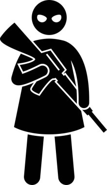 Terörist Terörizm İntihar Bombacısı Şekil Resim Simgeleri