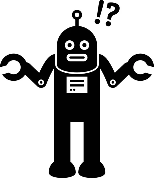 Illustrazione Vettoriale Minimalista Concetto Tecnologia Robot — Vettoriale Stock
