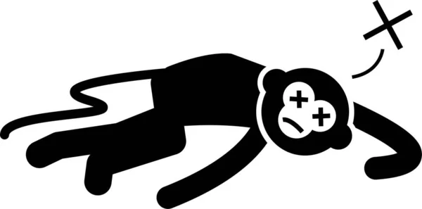 Ilustração Vetorial Macaco — Vetor de Stock