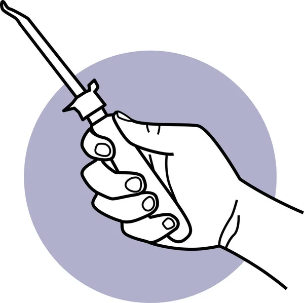 Illustrazione Vettoriale Dello Strumento Tenuta Della Mano — Vettoriale Stock