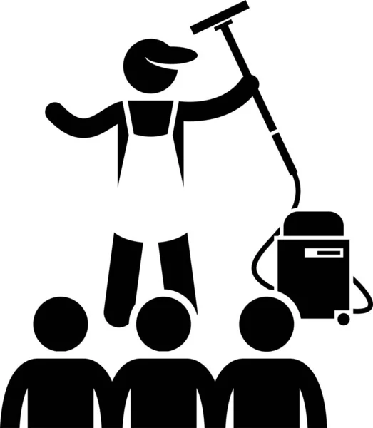 Μινιμαλιστική Διανυσματική Απεικόνιση Του Διοργανωτή Εργαζόμενος Πωλήσεων — Διανυσματικό Αρχείο