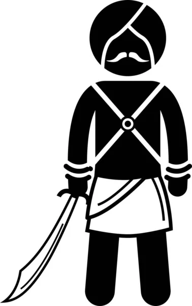 Ilustração Vetor Minimalista Personagem Guerreiro Antigo —  Vetores de Stock