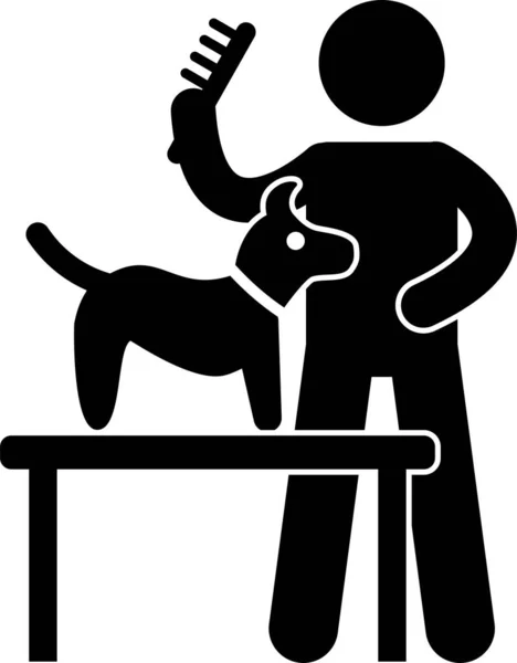 Illustration Vectorielle Minimaliste Concept Dressage Des Chiens — Image vectorielle