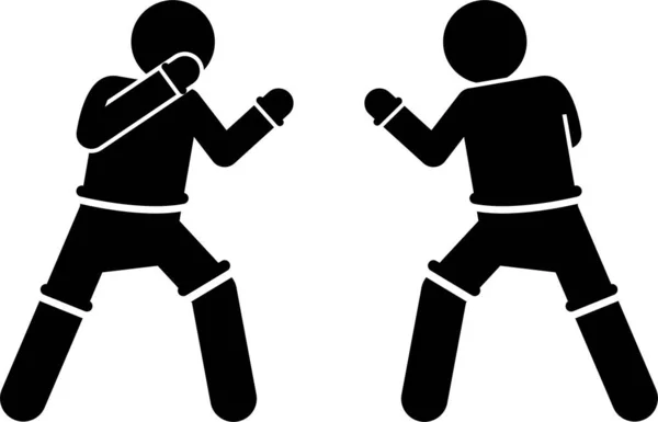 Ilustración Vectorial Minimalista Del Concepto Artes Marciales Mixtas Mma — Vector de stock